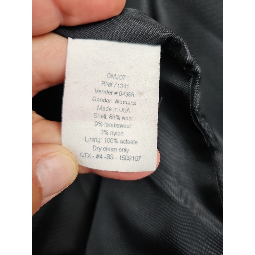 VTG L.L. Bean Blazer Peacoat Womens 10P Gray Herringbone Wool Blend Academia USA - Picture 8 of 10